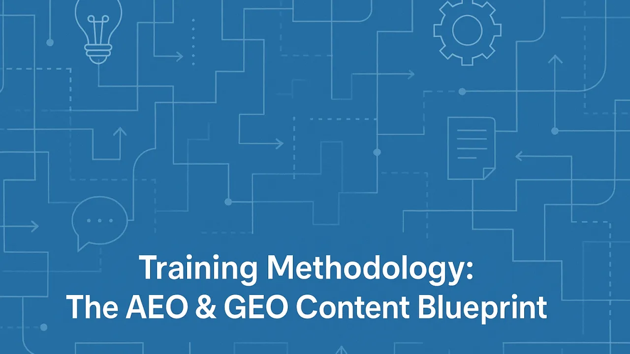 Training Methodology: The AEO & GEO Content Blueprint
