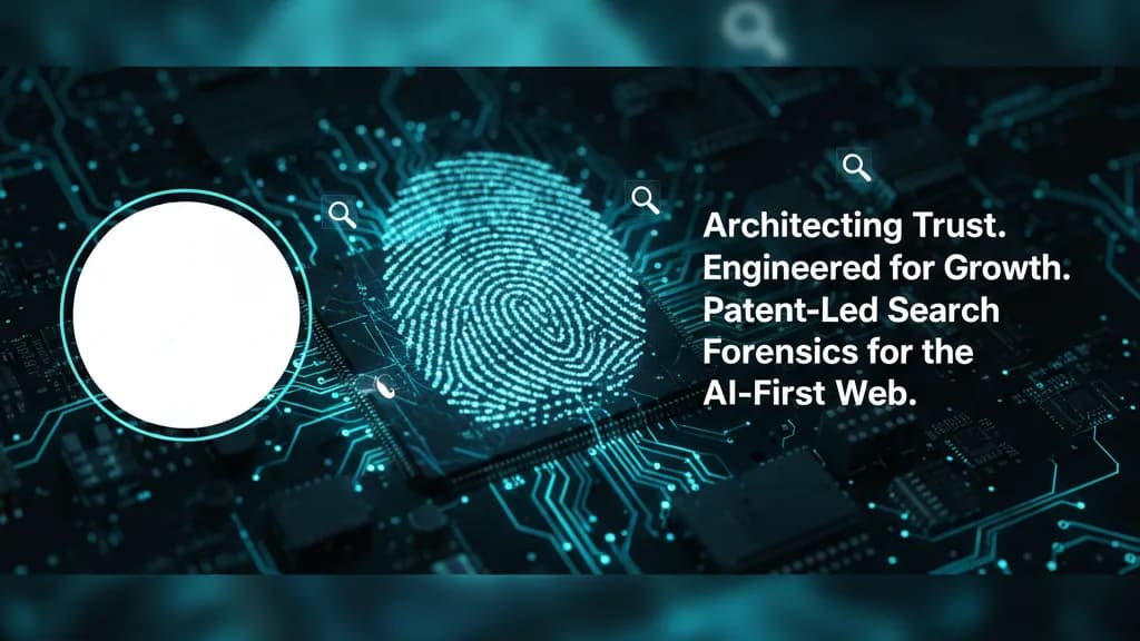Architecting Trust. Engineered for Growth. Patent-Led Search Forensics for the AI-First Web.